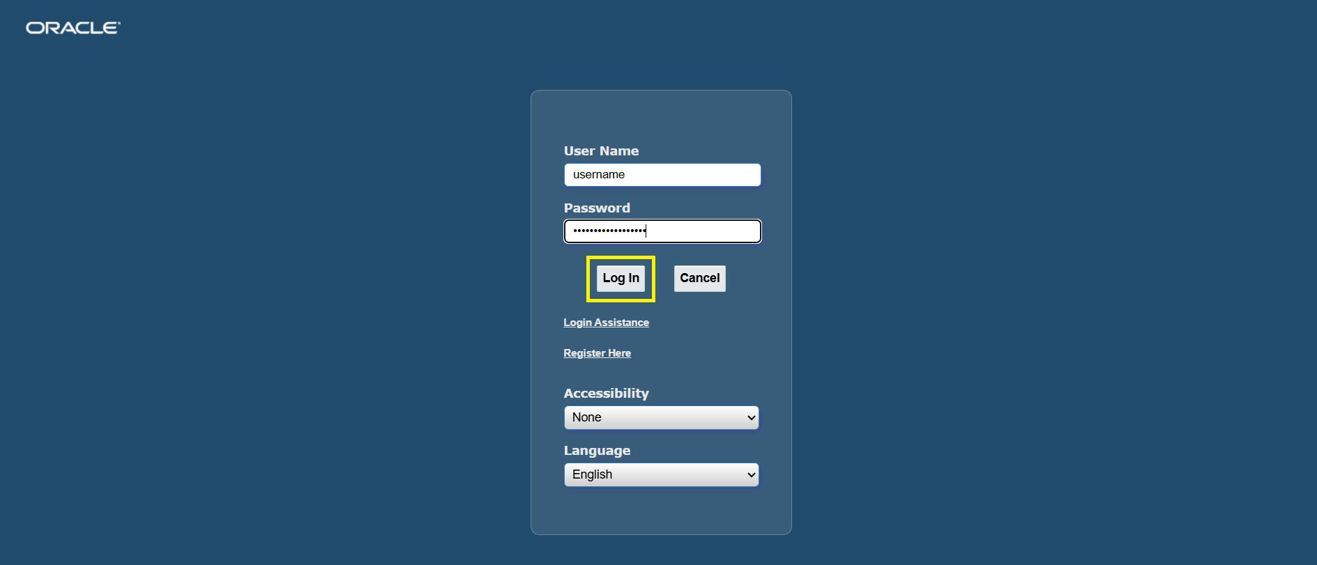 login screen login screen