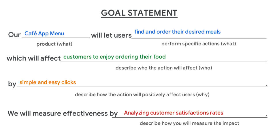 Goal Statement Goal Statement
